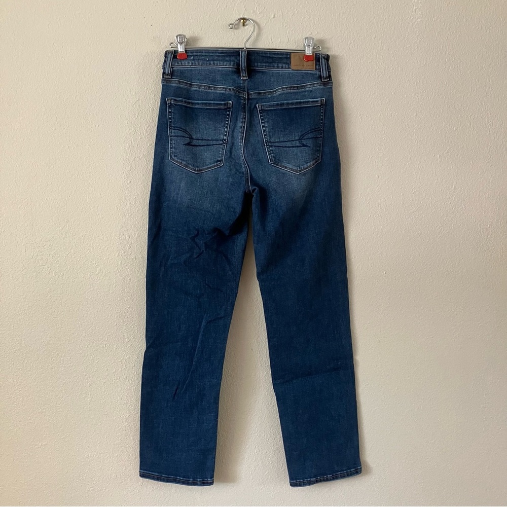 American Eagle Slim Straight Dark Wash Jean size 4